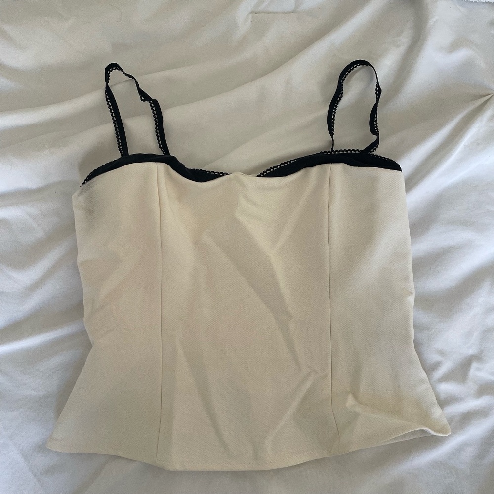 REFORMATION IVORY MELANIE TOP